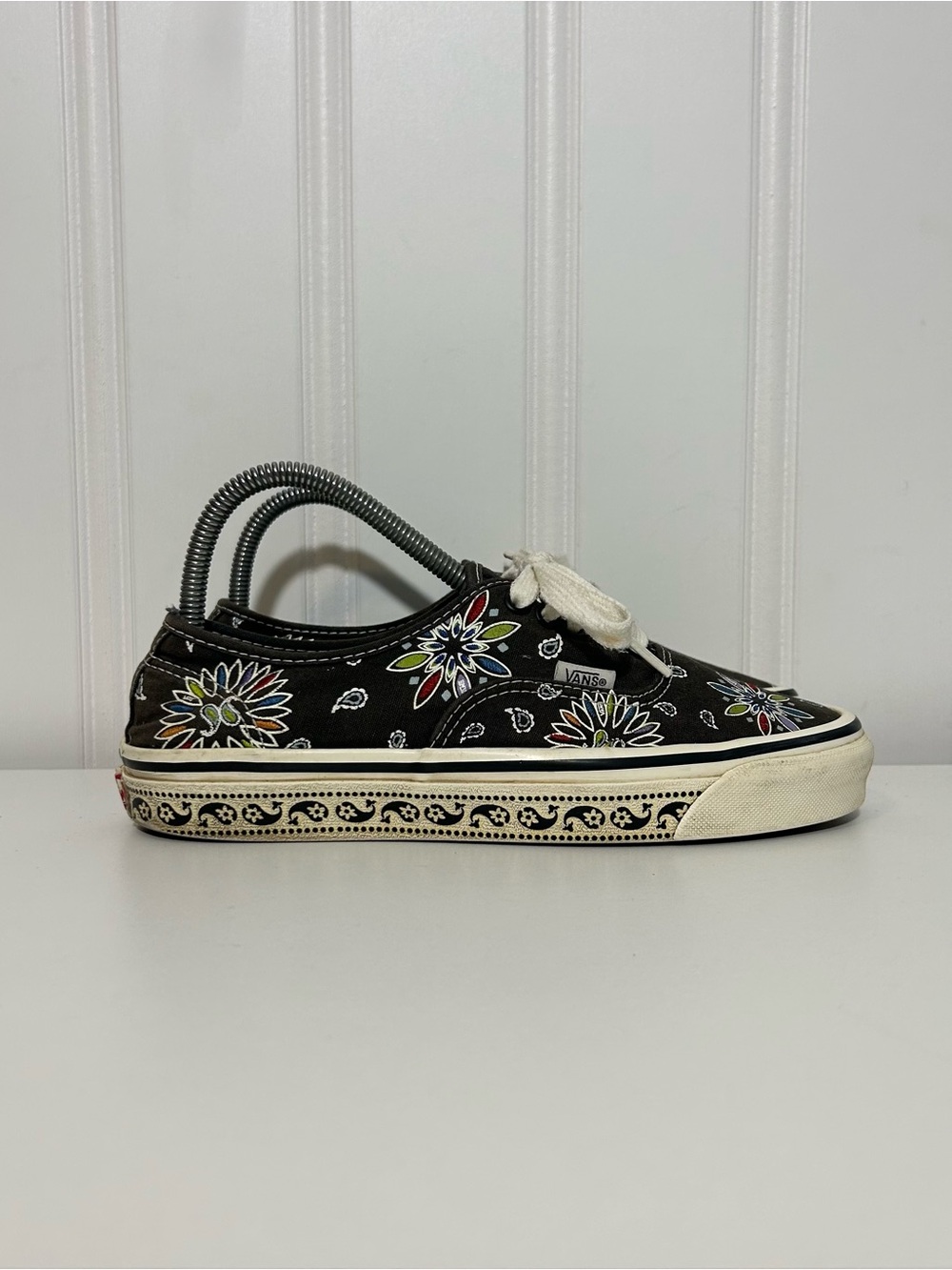 Vans era authentic Kids Black Floral Lace-Up paisley Sneakers